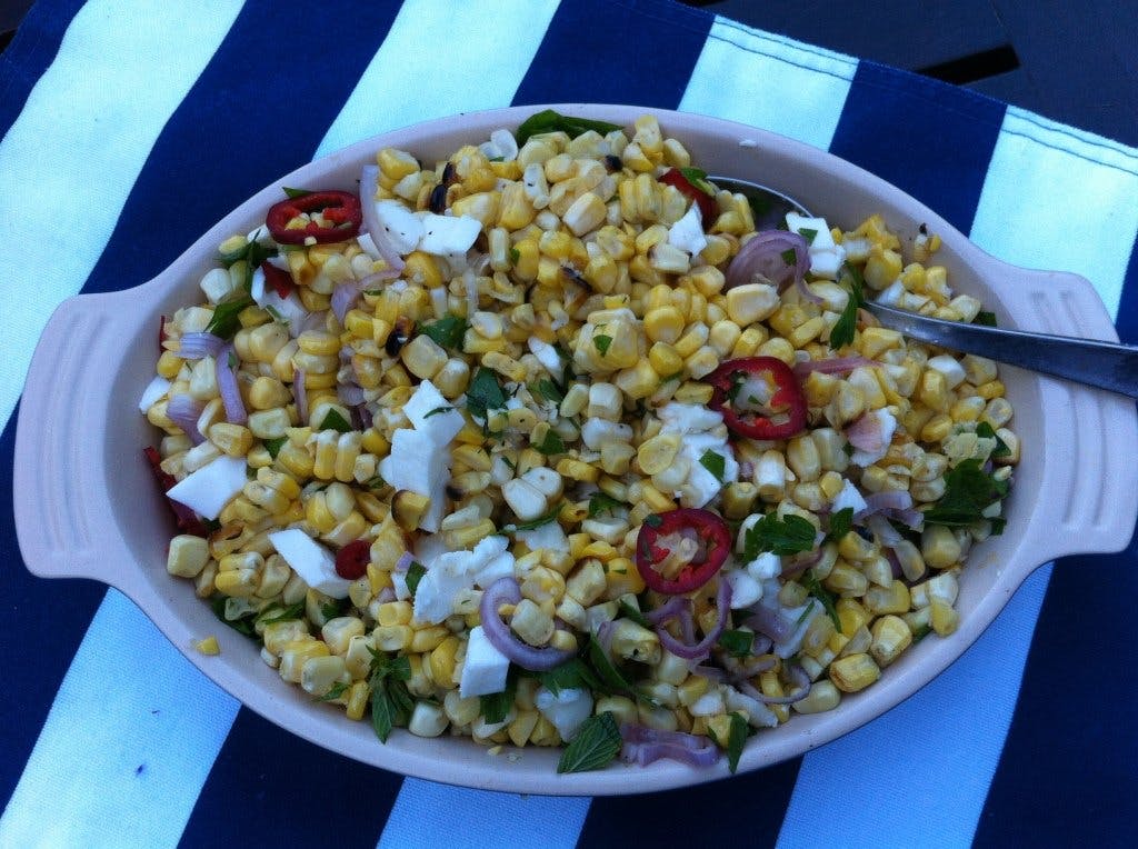 Charred and Raw Corn Salad